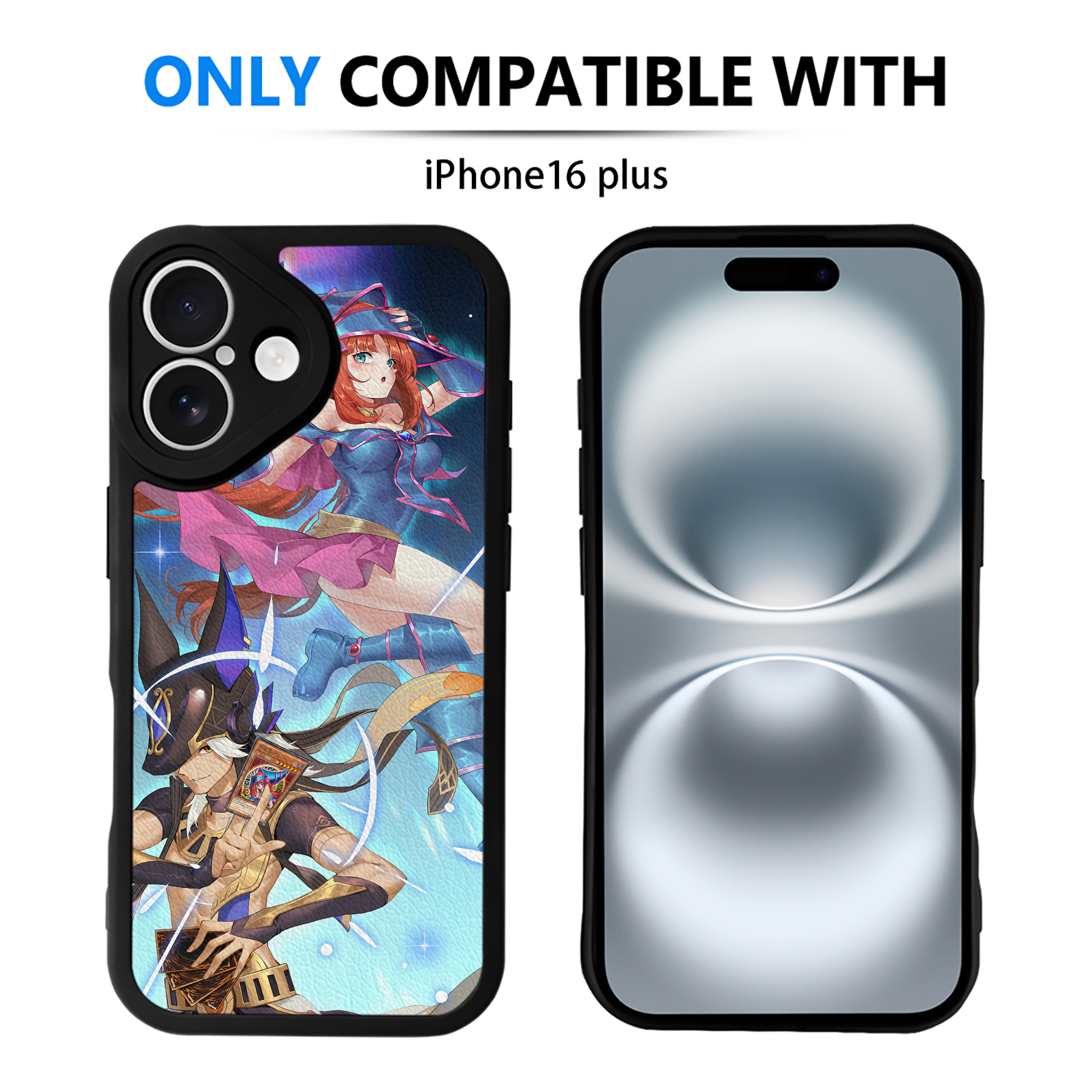 （画像用） 遊☆戯☆王 Yu-Gi-Oh! 【iPhone 16シリーズ対応】シリコンスマホケース（レザー調） 材質：シリコン